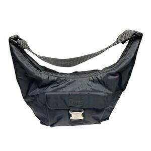 Lauren Ralph Lauren‎ Black Nylon Crossbody Bag Shoulder Bag Travel Purse